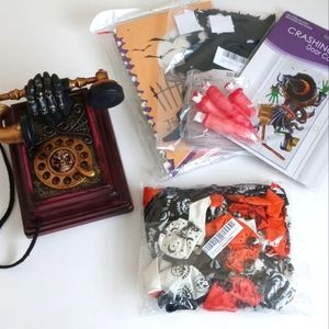 Halloween Bundle 92pc Collection w/ Mechanical Animated Battery Operated Phone